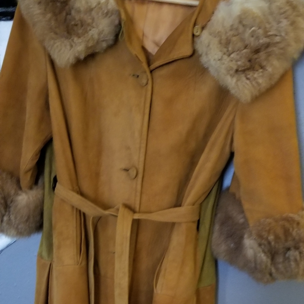 Vintage Suede 3/4 length coat